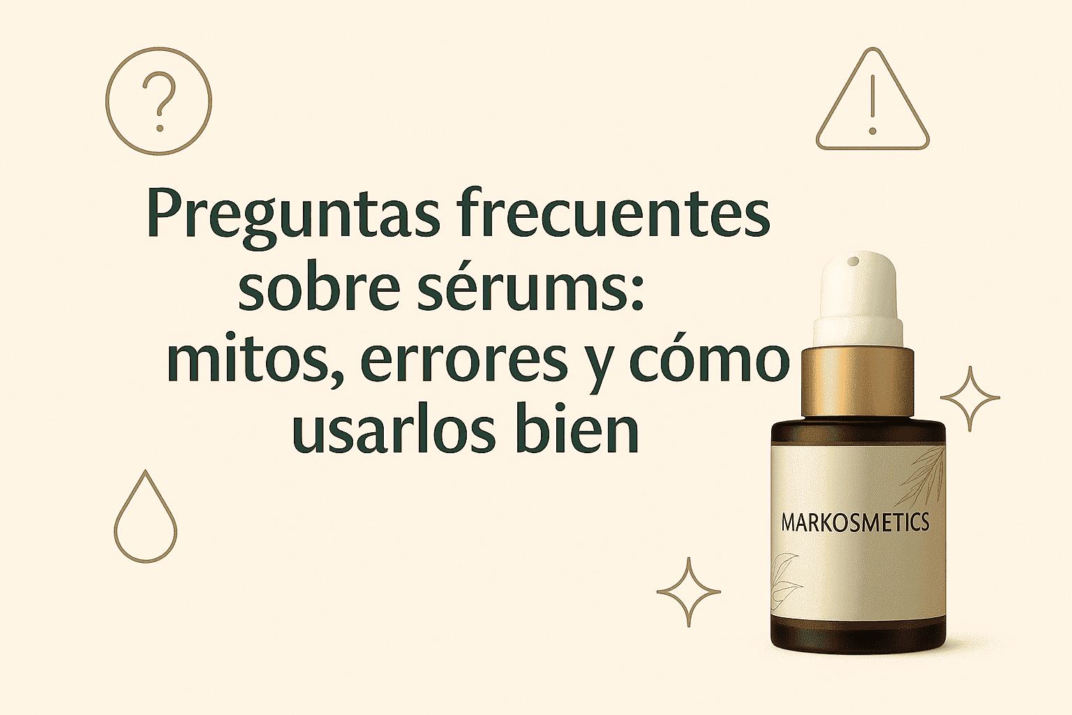 Preguntas frecuentes sobre sérums, mitos y errores explicados por Markosmetics.