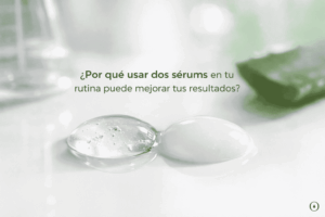 Portada del artículo: dos texturas de sérum (hidratación y tratamiento) que se complementan sin mezclarse