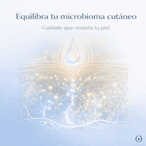 aplicación cosmética sérum microbioma cutáneo piel