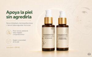 Sérum Antiedad y Antiimperfecciones y Sérum Seborregulador Markosmetics para marcas postacné e imperfecciones