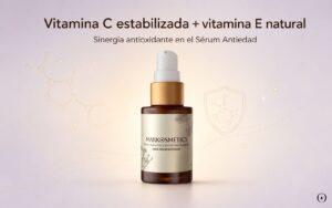Sérum Antiedad Markosmetics con vitamina C estabilizada y vitamina E natural