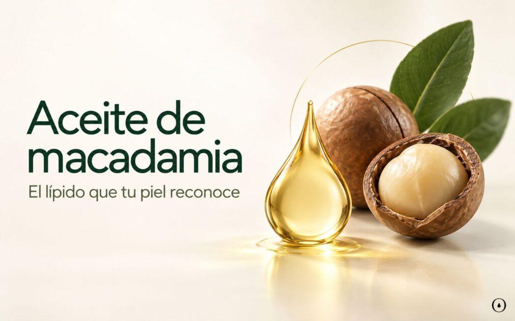 Aceite de macadamia cosmética facial: lípido vegetal afín a la piel humana